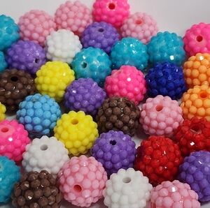 Beads Jelly 16mm 6Pc Acrylic Bubblegum Chunky Beadable Pens Jewelry Making